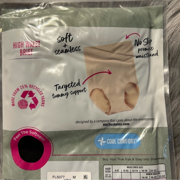 Maidenform Flexees Shapewear‎ Womens Size Medium Black High Waist Brief S… - Picture 6 of 7